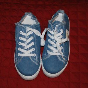 3/$30 - NEW Denim Tennis Shoes (Mules)